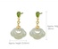 Chinese natural Hetian jade Ruyi earrings